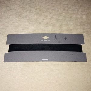 Express Black Leather Chocker